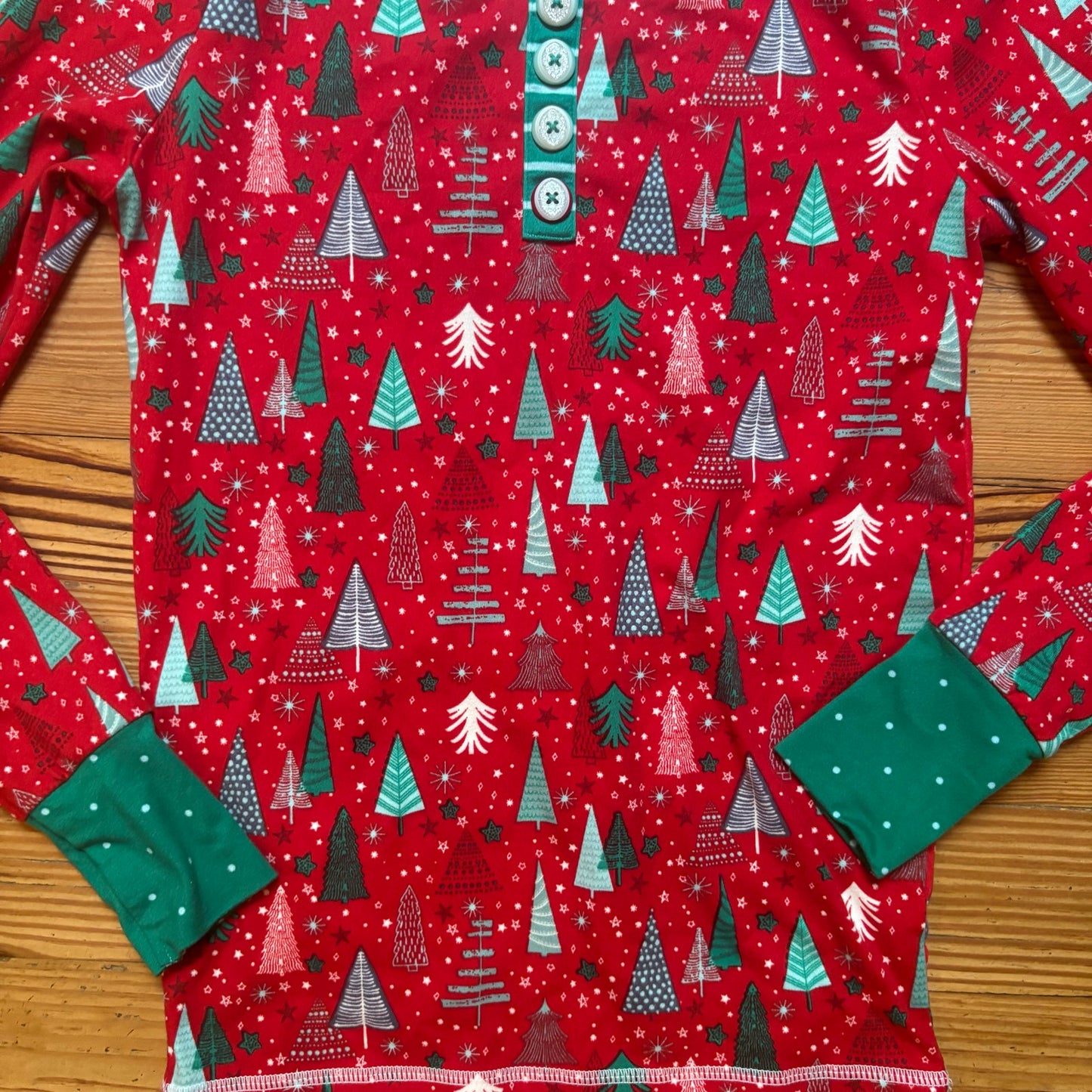 Matilda Jane red Christmas tree long sleeve pajama shirt SIZE 12