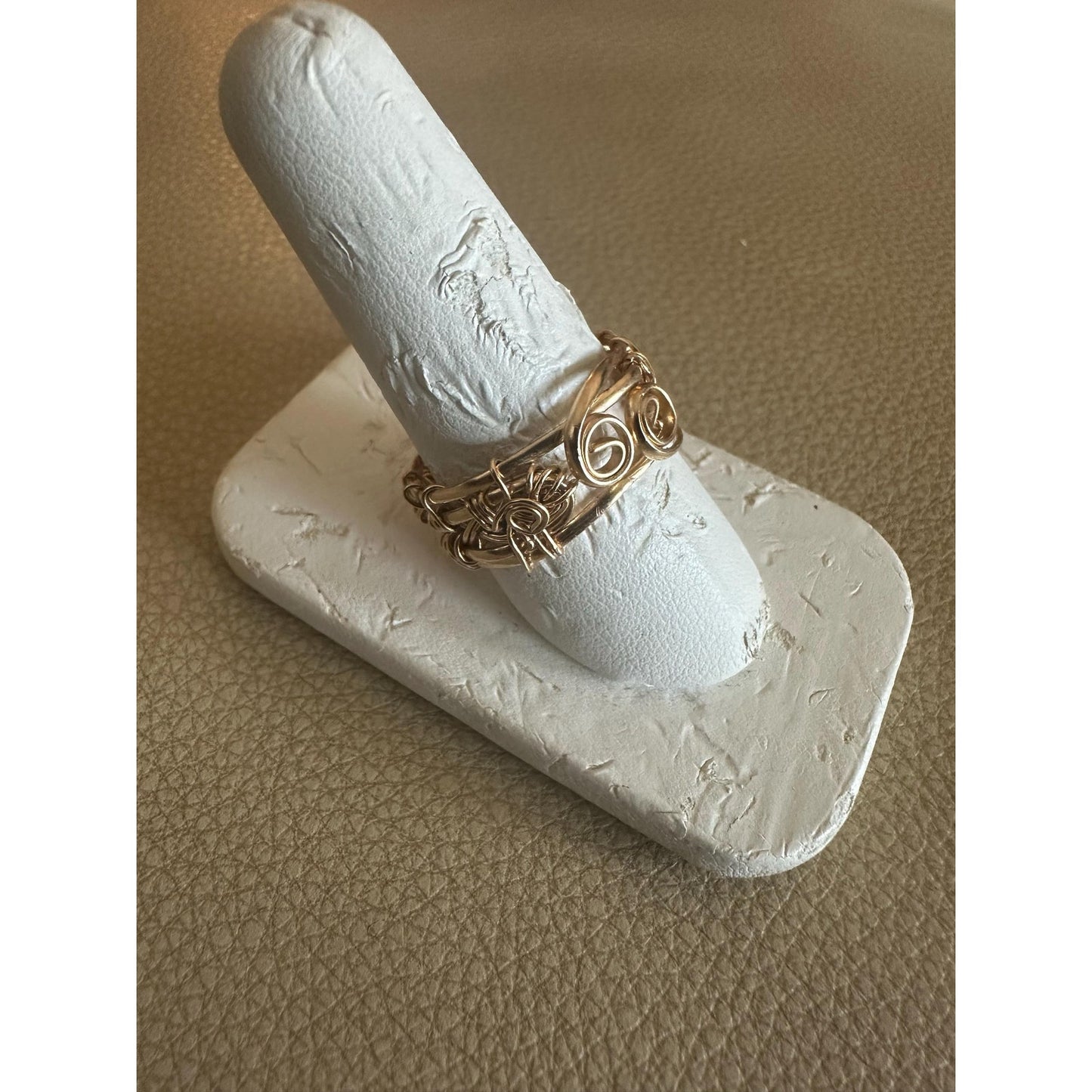 Wire Wrapped Elegant Ring made of 14k Gold Fill Ring size 10