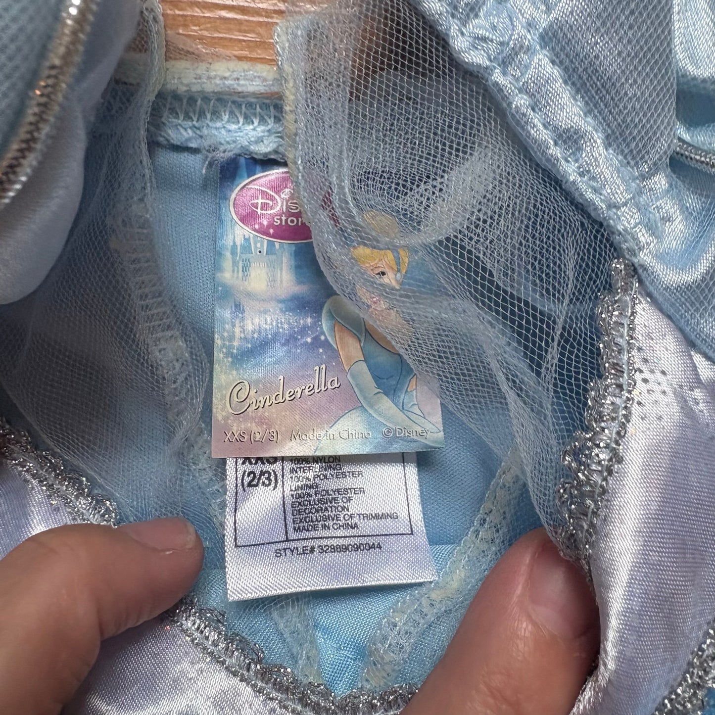 Disney Store blue Cinderella princess toddler gown dress SIZE 2-3