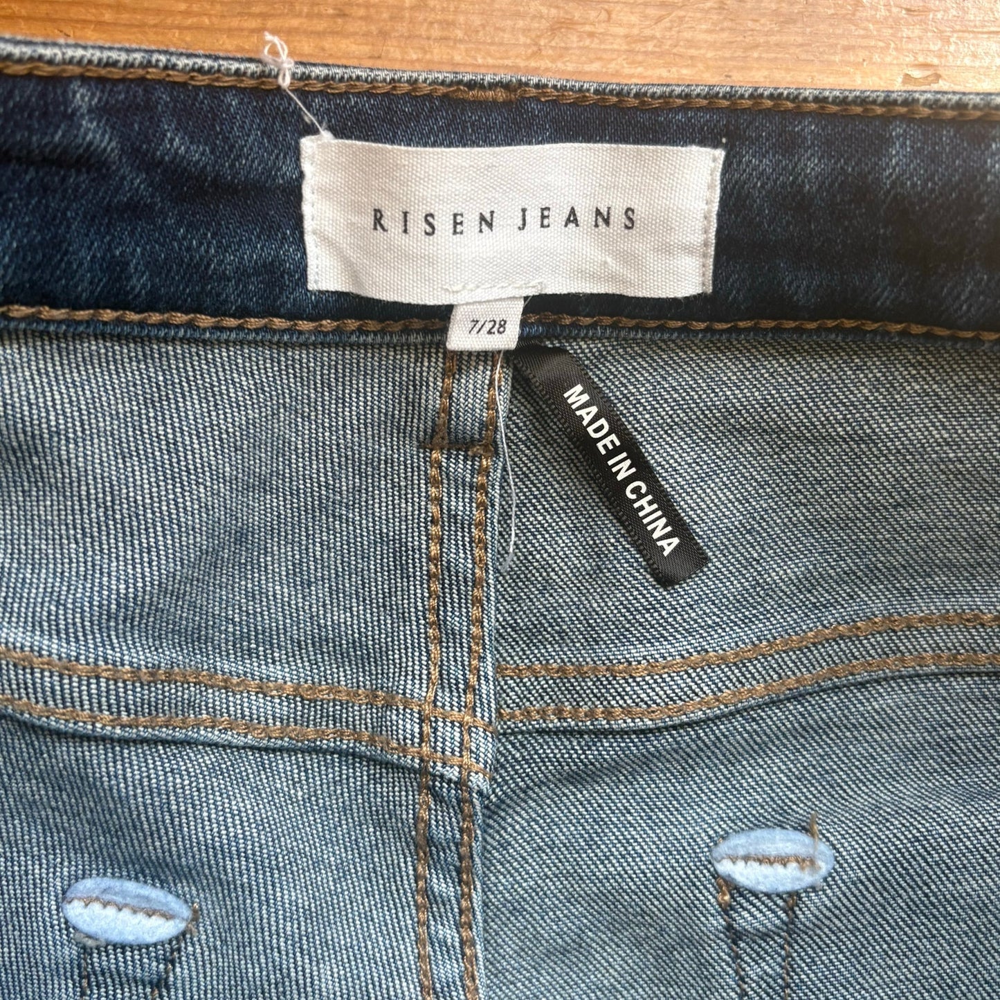 Risen dark wash high rise ankle slim womens jeans SIZE 28