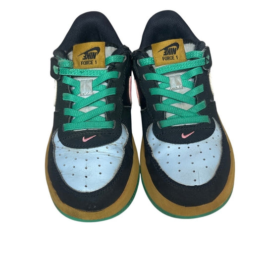 Nike Air Force 1 Low LV8 black color block easy on youth sneakers SIZE 12