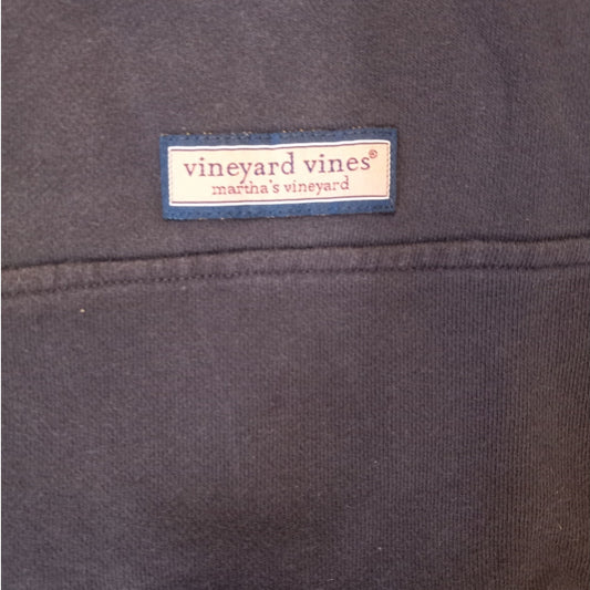 Vineyard Vines dark blue quarter zip pullover mens sweatshirt SIZE L