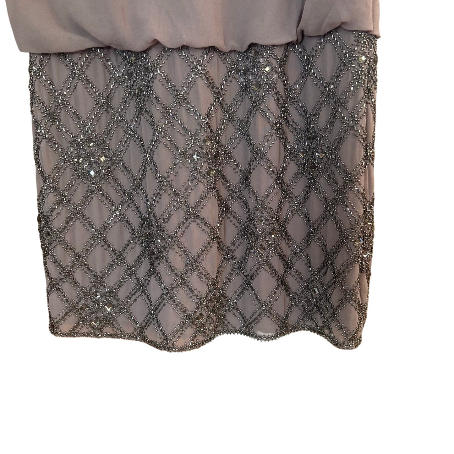 NWT Adrianna Papell purple breaded drop waist tank mini dress SIZE 6