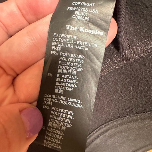 The Kooples Sport black moto blazer jacket SIZE S