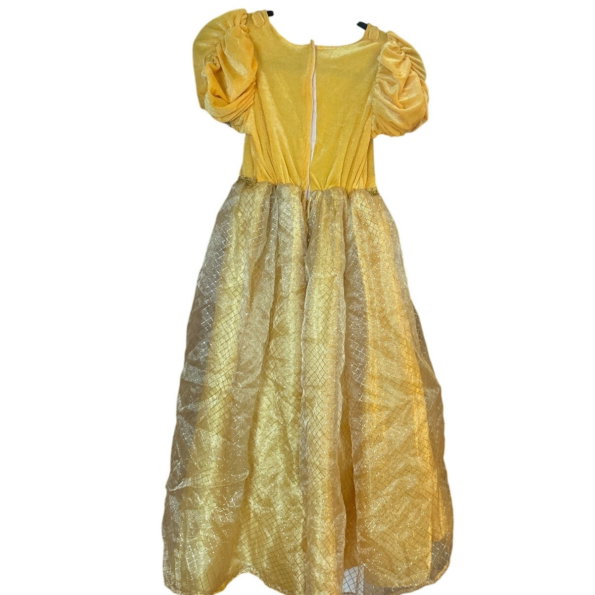 Disney Cinderella Beauty and Beast yellow princess adult costume gown SIZE OS