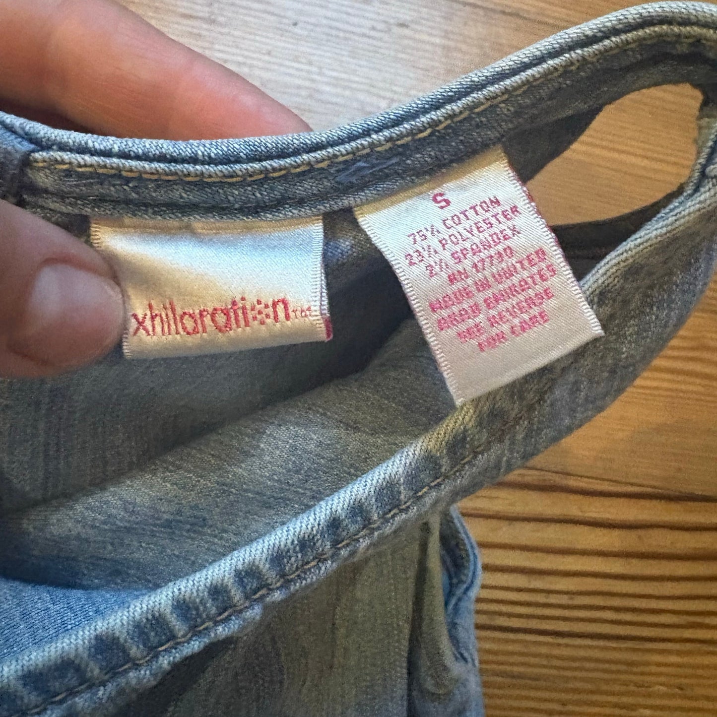 Xhilaration 90s blue jean buckle sleeveless girls dress SIZE S