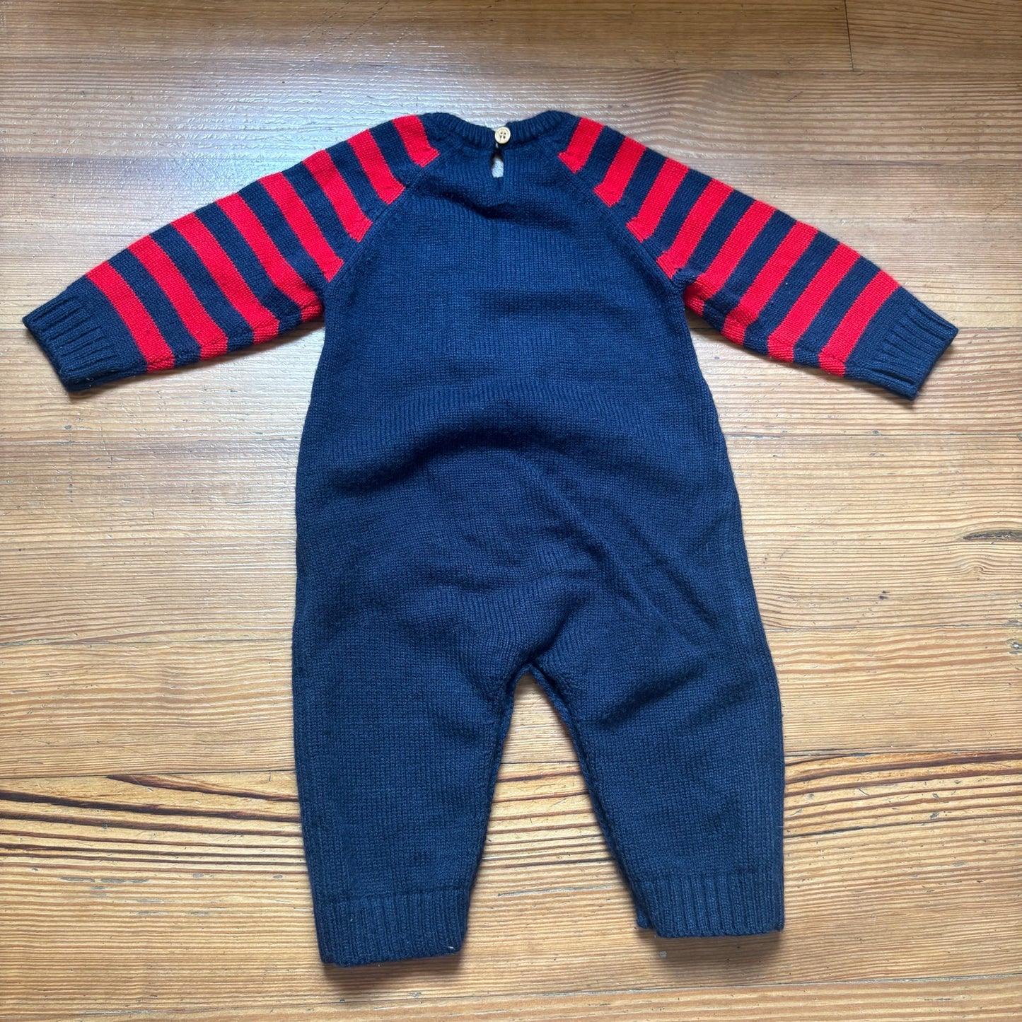 Janie and Jack knit Christmas reindeer long sleeve pant pajamas SIZE 24M