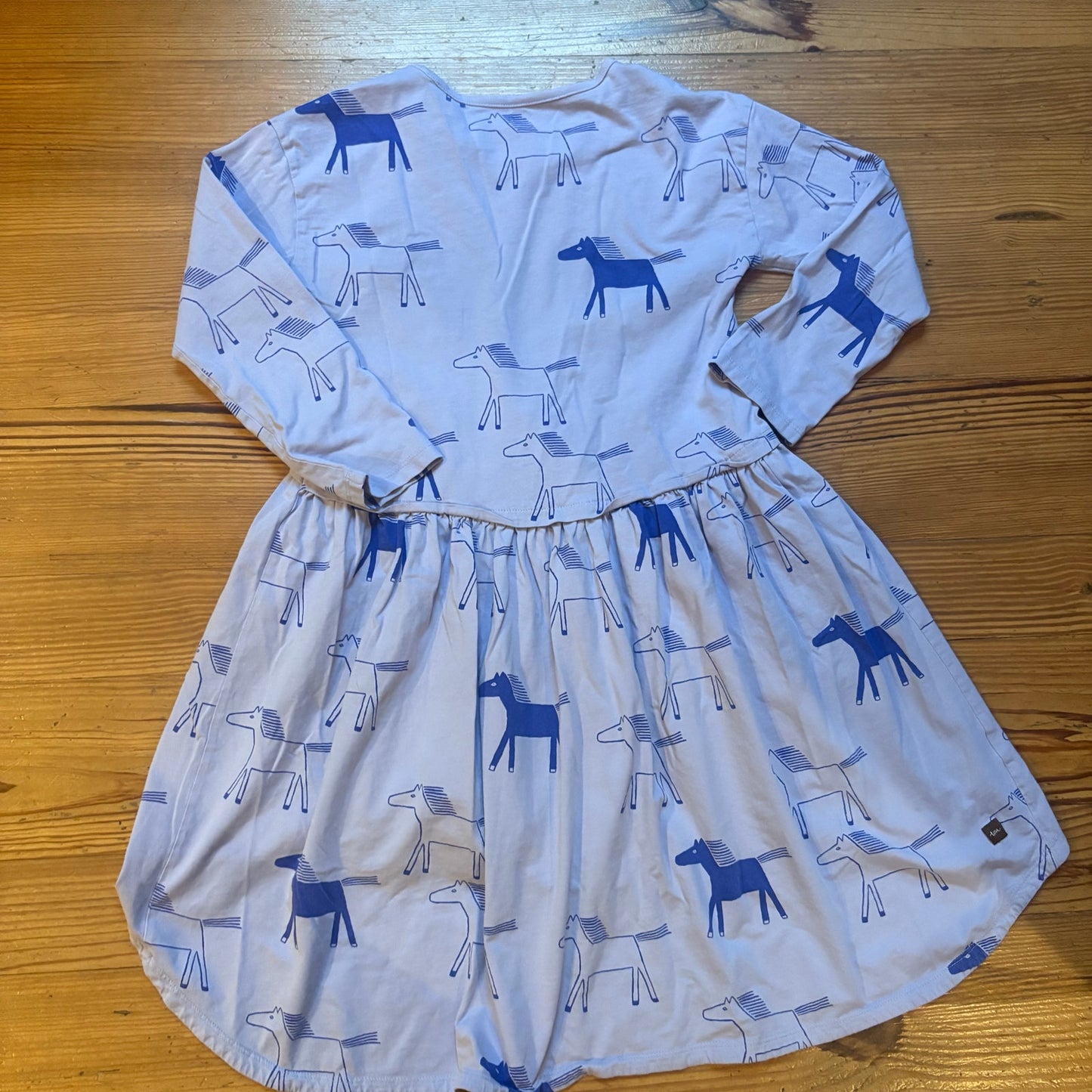 Tea purple horse equestrian long sleeve high low girls dress SIZE 10