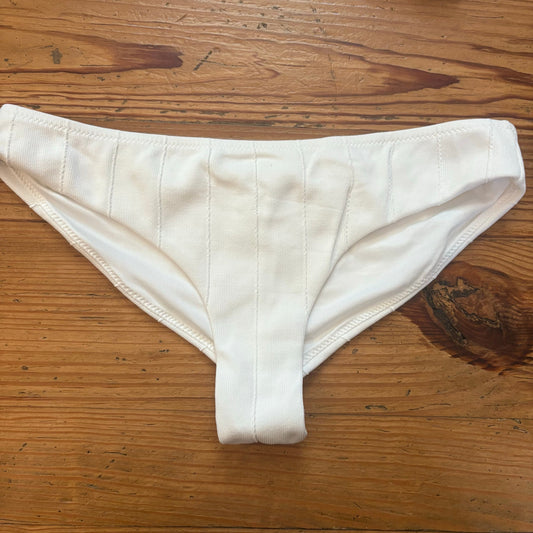 Zara white banded tank cheeky 2 piece swimsuit SIZE Top M, Bottom L
