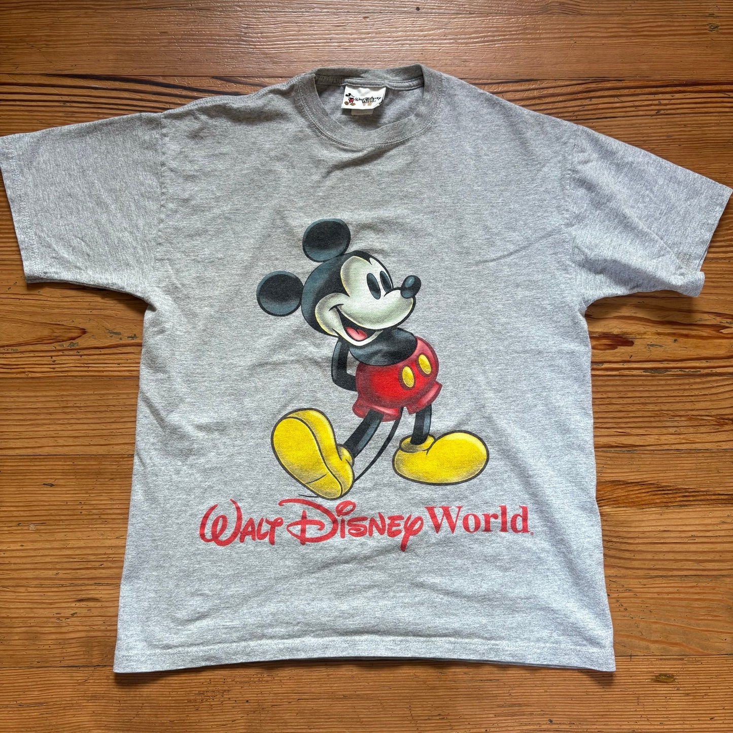 Disney y2k gray Mickey Mouse Disney World short sleeve shirt SIZE S
