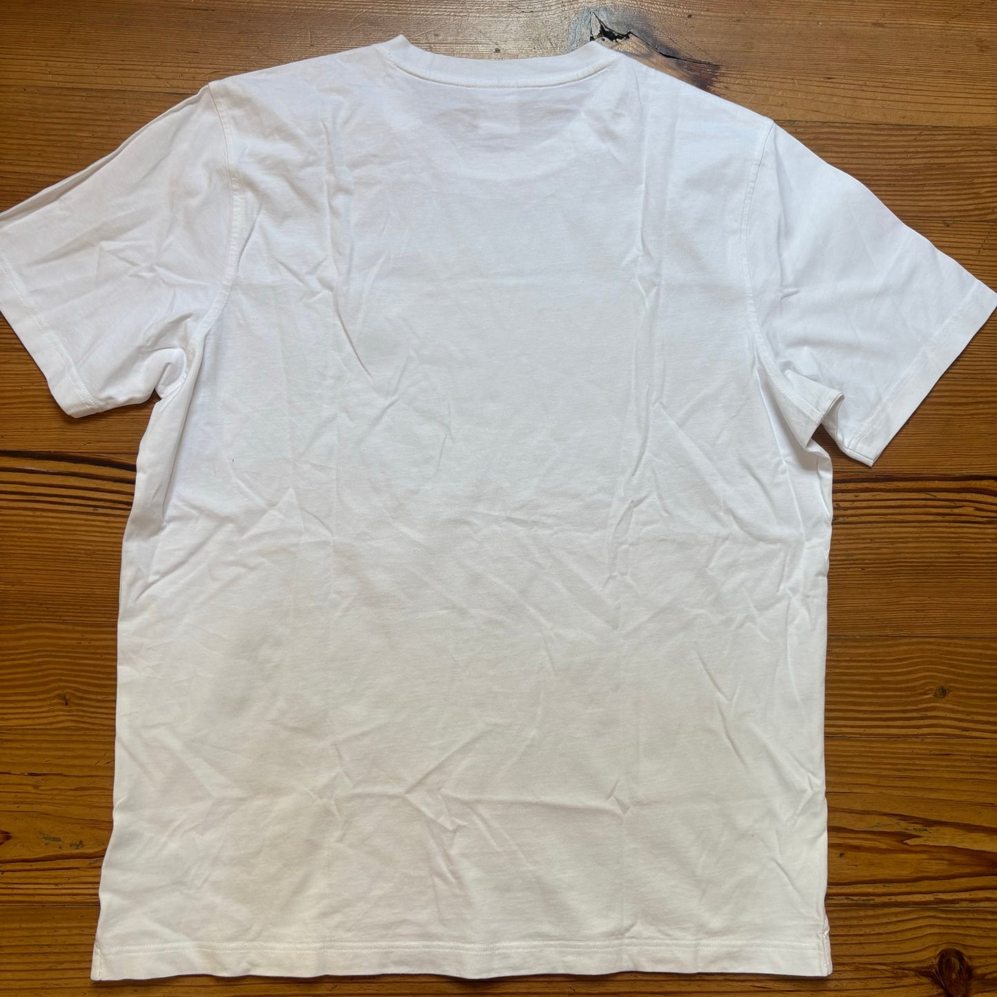 NWOT Brooks Brothers white cotton gold logo short sleeve mens shirt SIZE XL