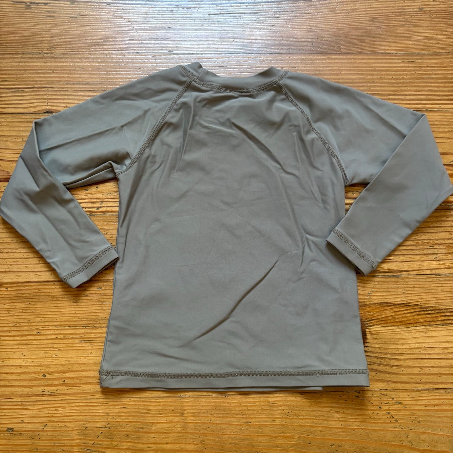 Hanna Andersson gray floral long sleeve rash guard swim top SIZE 3