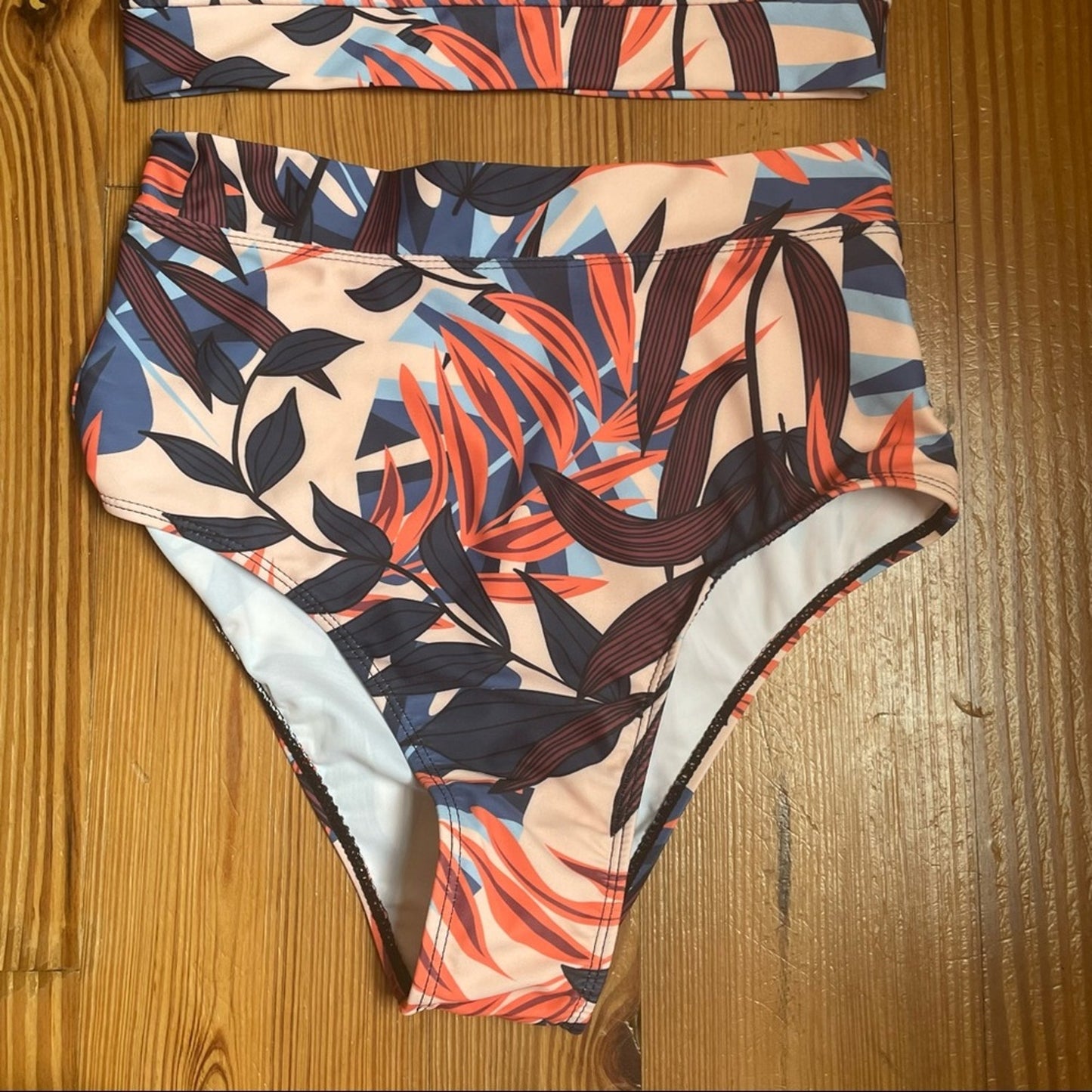 NWOT SHEIN Floral racer back high rise bikini SIZE S