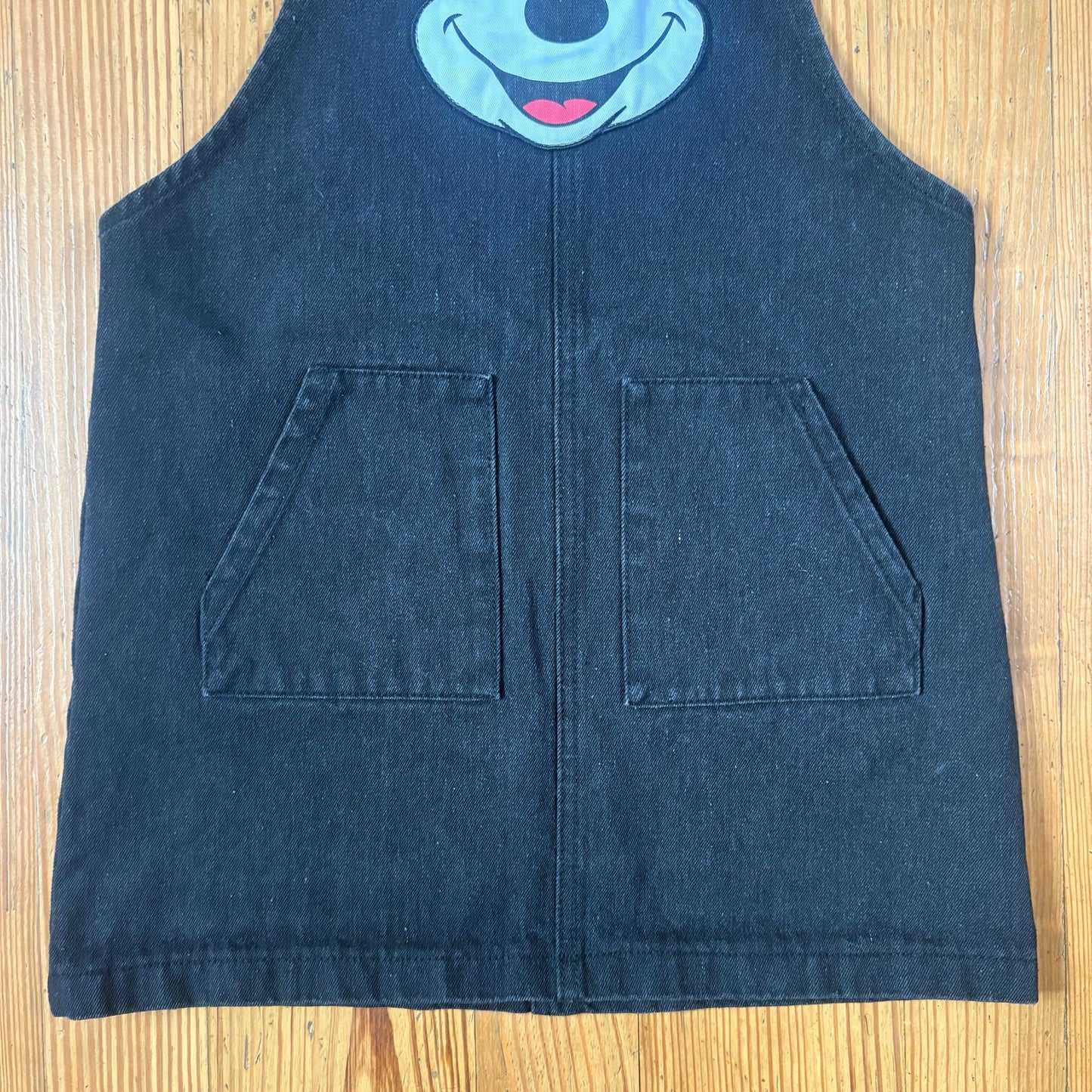 Disney Mickey Mouse black jean overall skirt SIZE 13