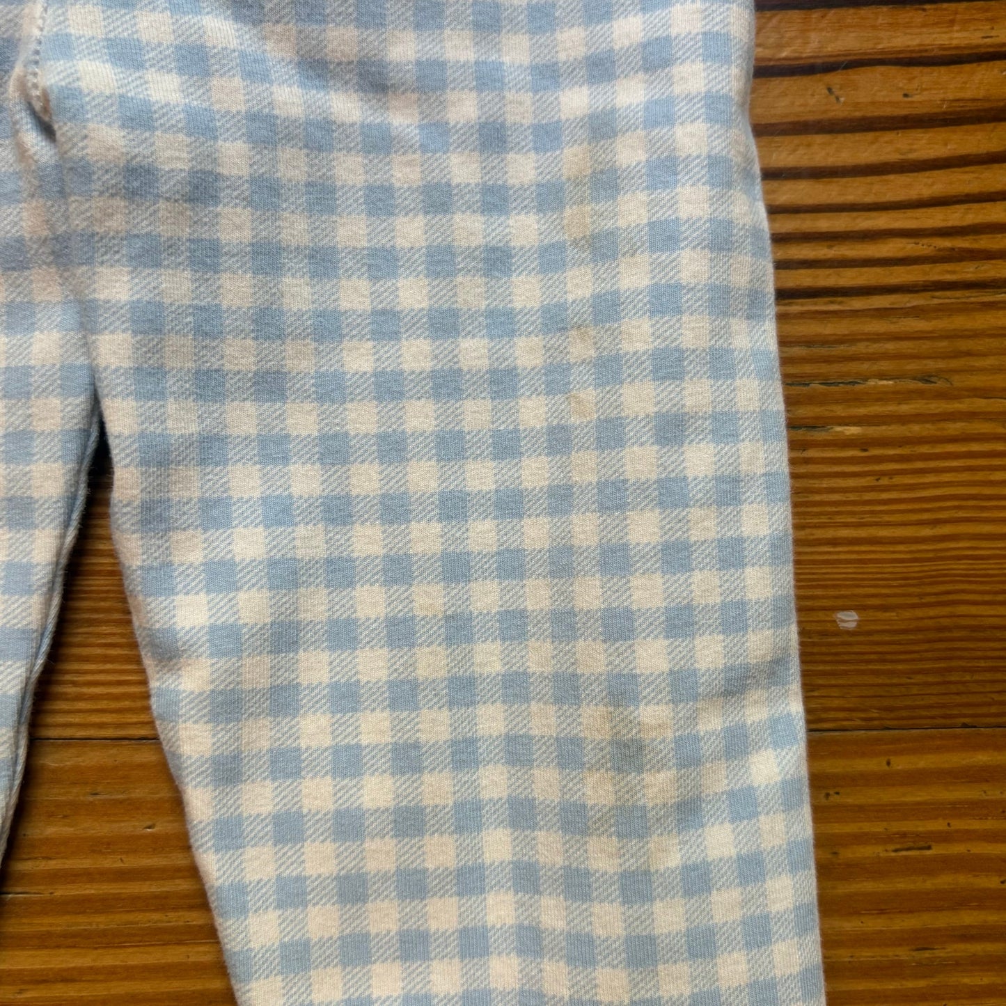Ralph Lauren light blue white gingham checkered baby stretch pants SIZE 18M