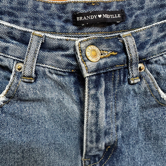 Brandy Melville medium wash demin cutoff shorts SIZE S