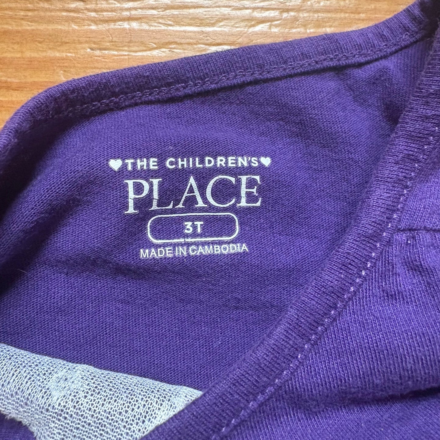 The Children's Place purple cat crown sequin long sleeve girls shirt SIZE 3T