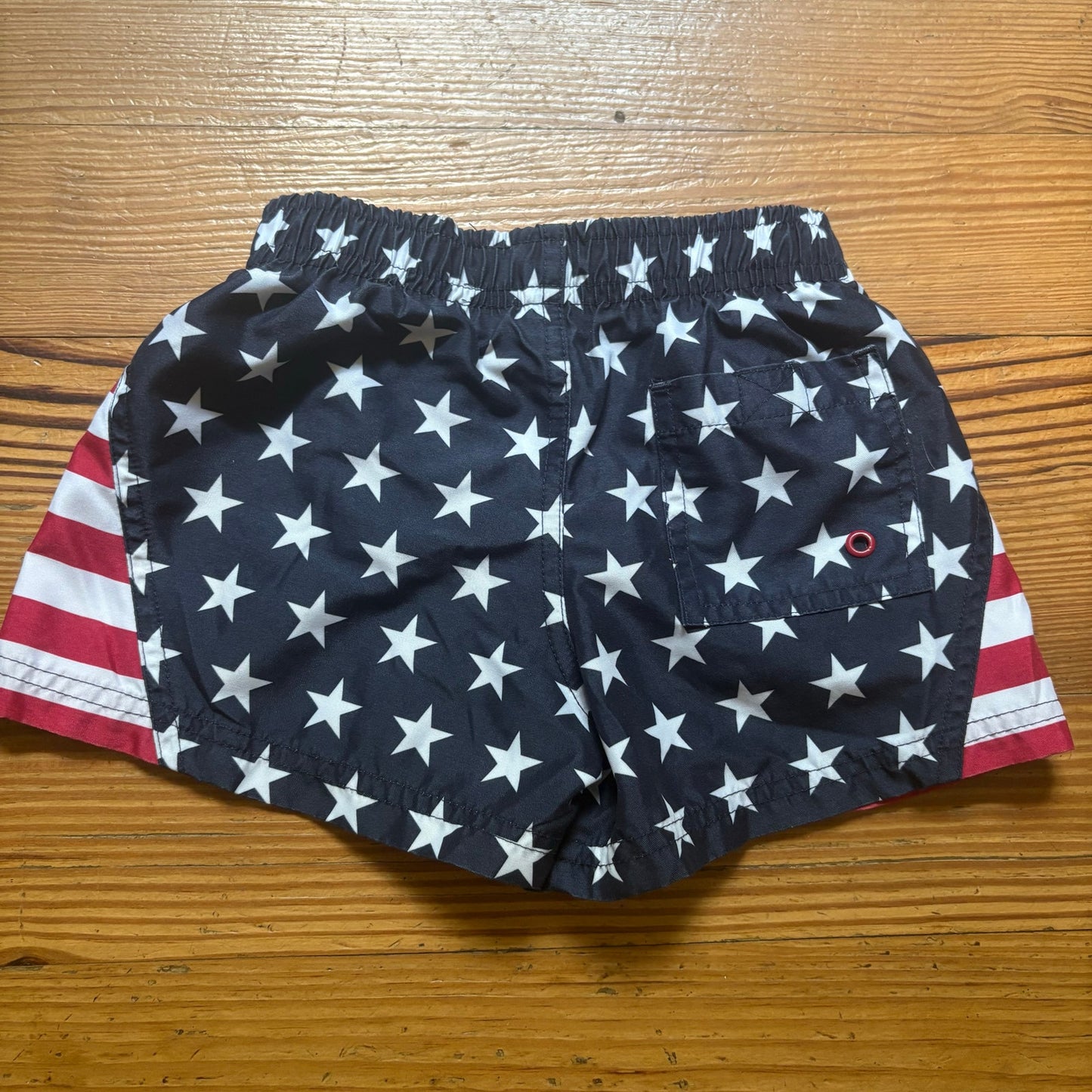 Koala Kids blue red American flag stripes stars baby swimsuit SIZE 6-9M