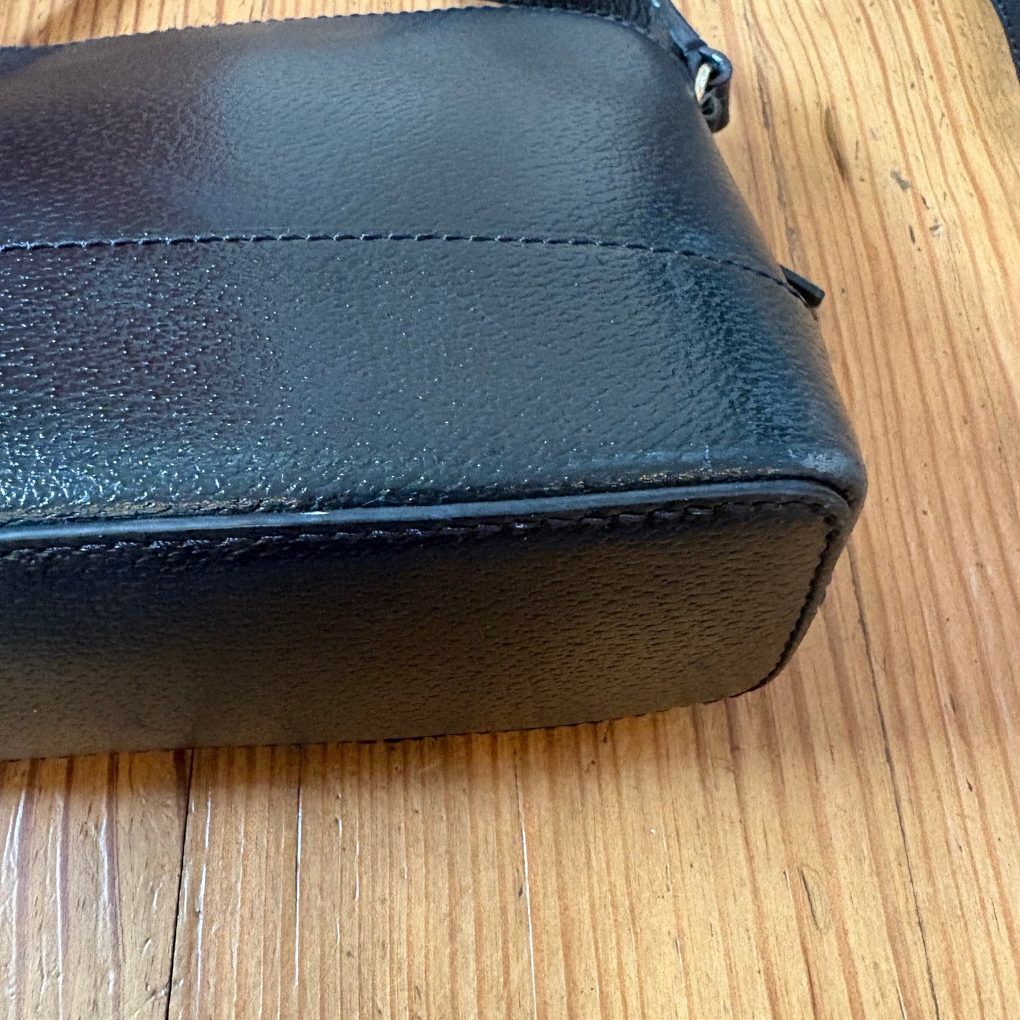 Kate Spade black pebble leather small shoulder bag