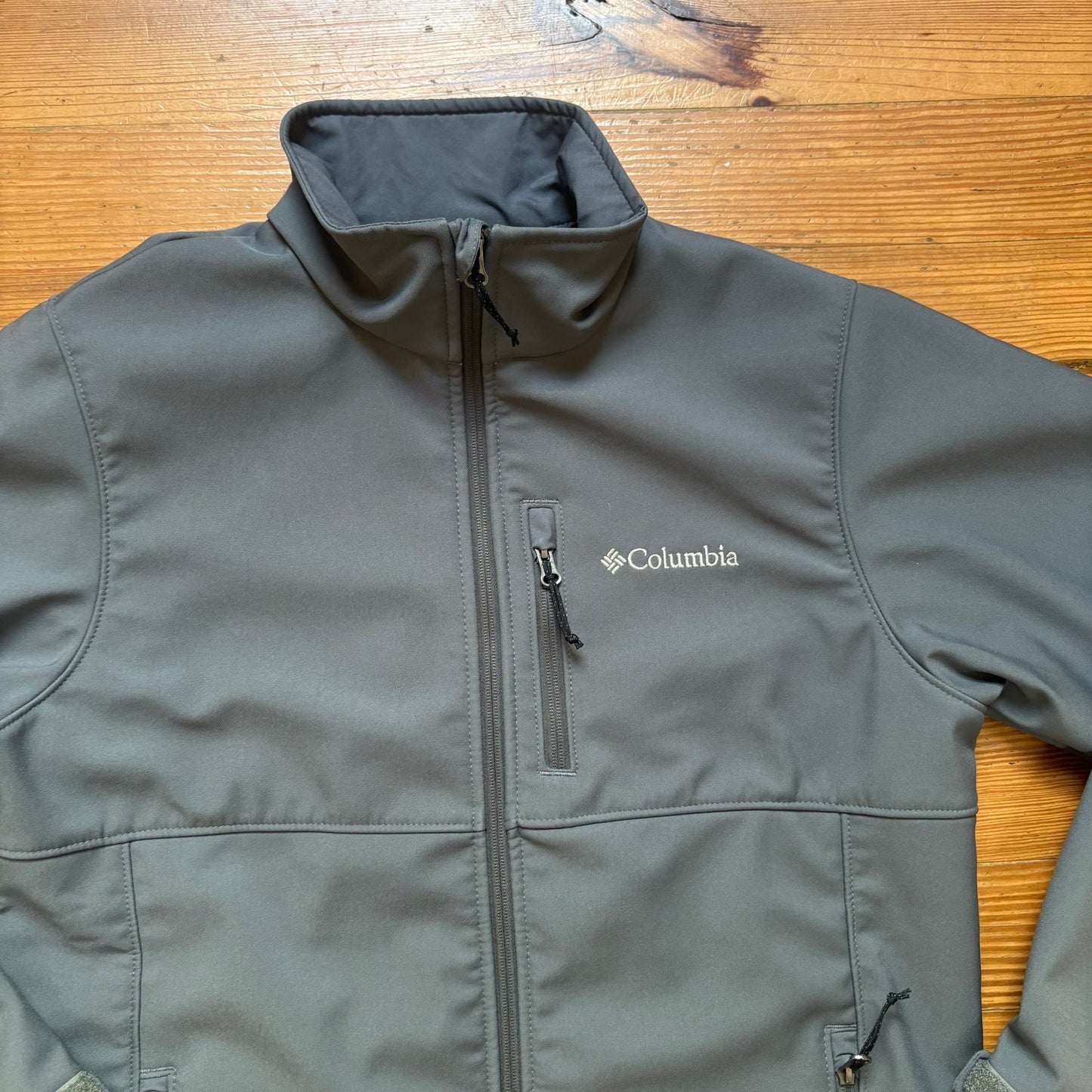 Columbia gray full zip fleece lined jacket SIZE M