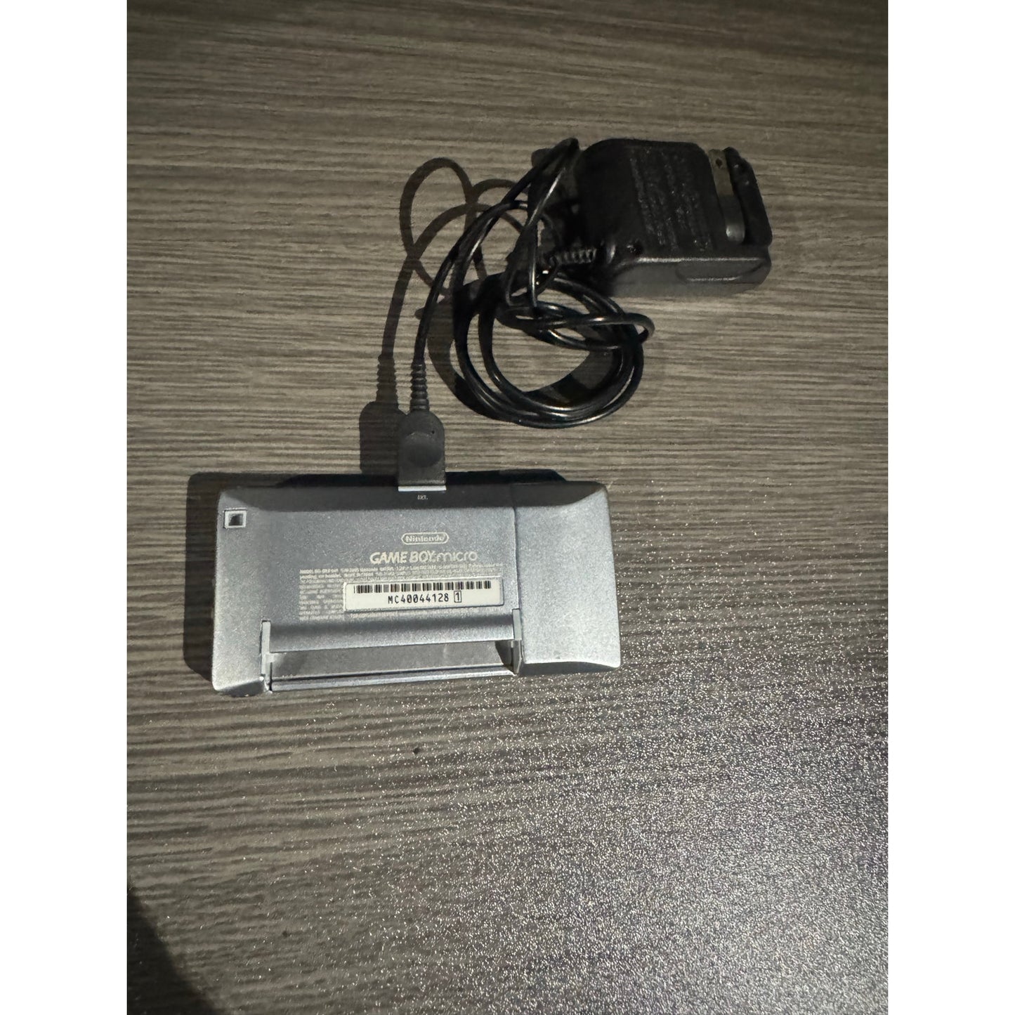 Nintendo Game Boy Micro Silver with AC Charger -- GOOD Condition - Tested