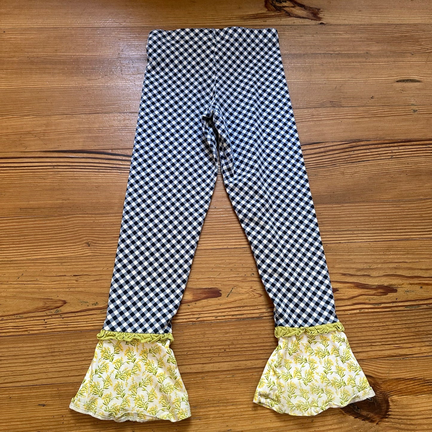 Matilda Jane green blue ruffle polka dot short sleeve pant set SIZE 10
