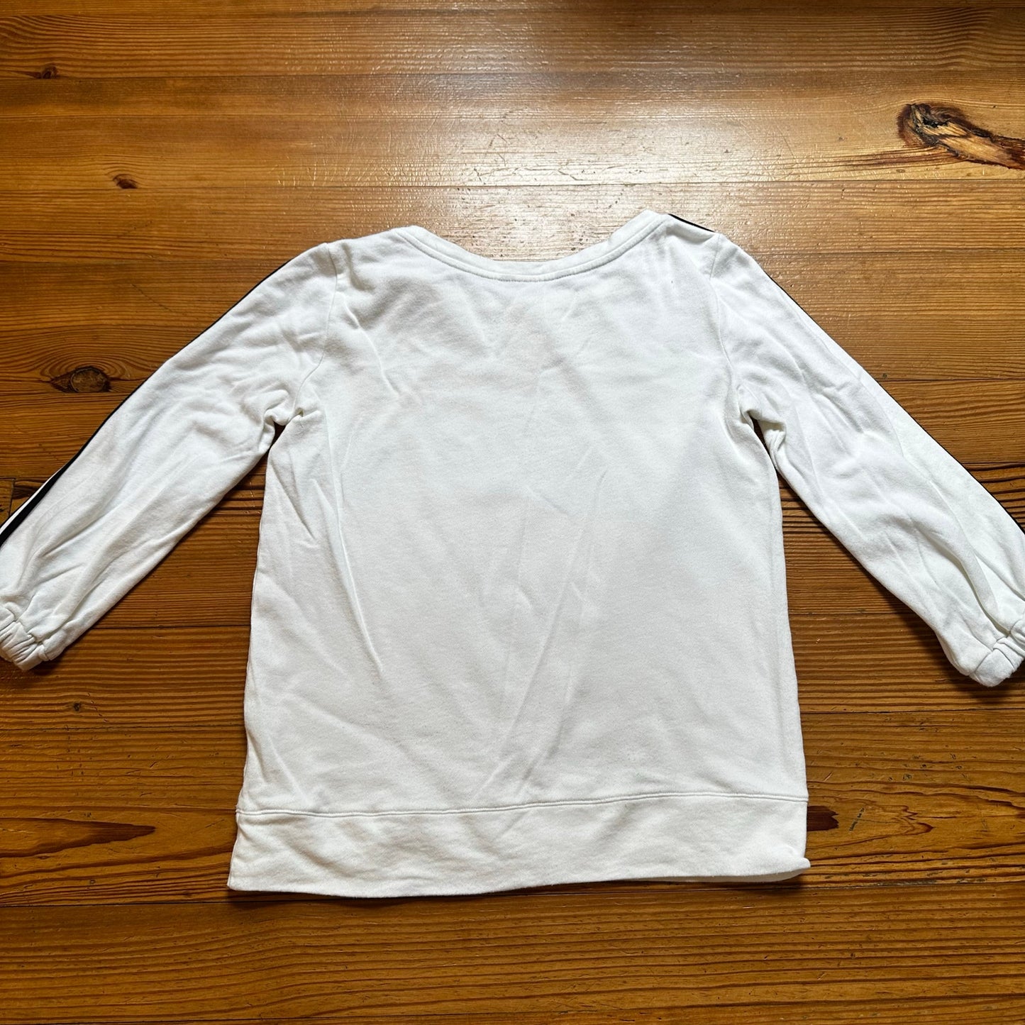 Ralph Lauren white quarter sleeve cotton scoop neck sweatshirt SIZE M