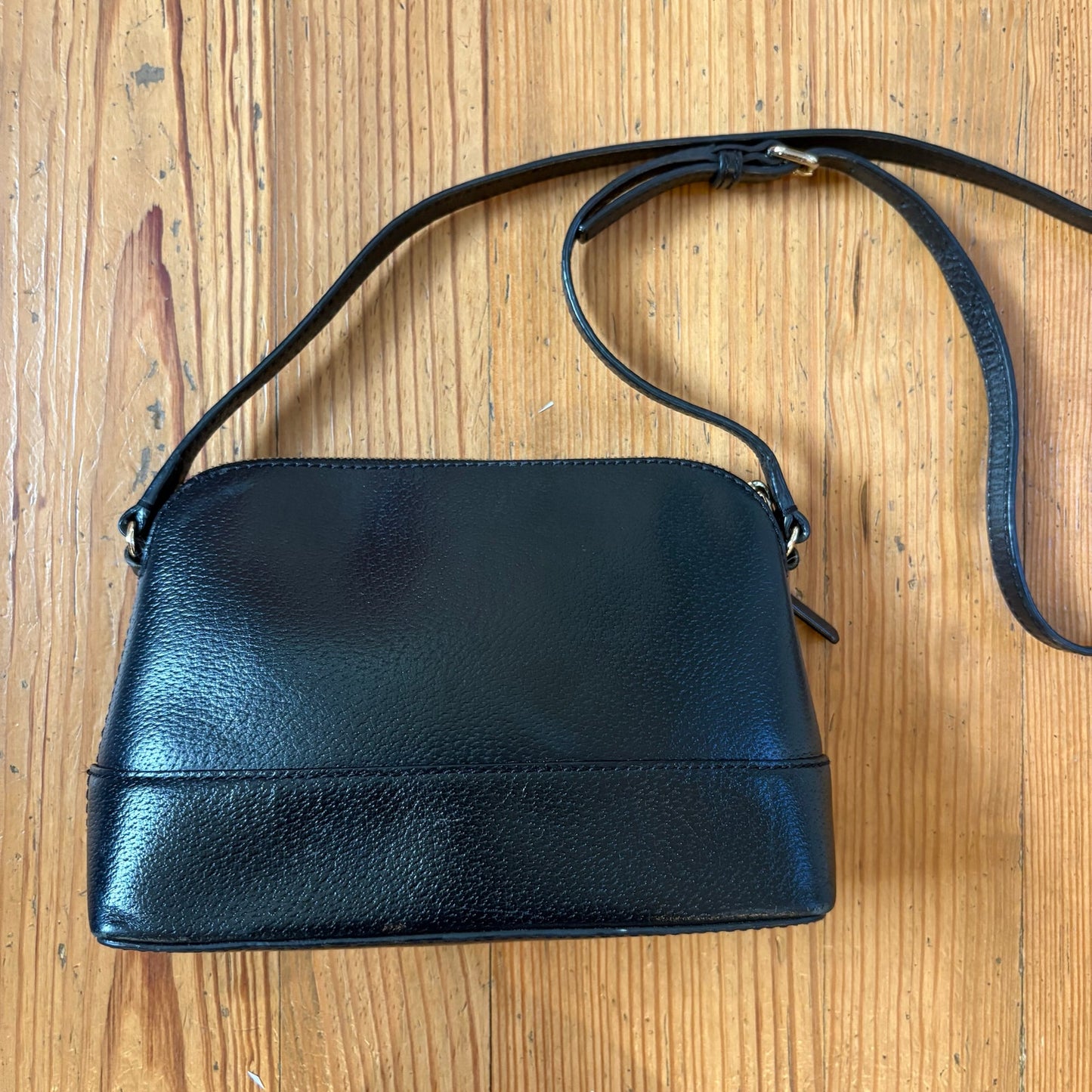 Kate Spade black pebble leather small shoulder bag