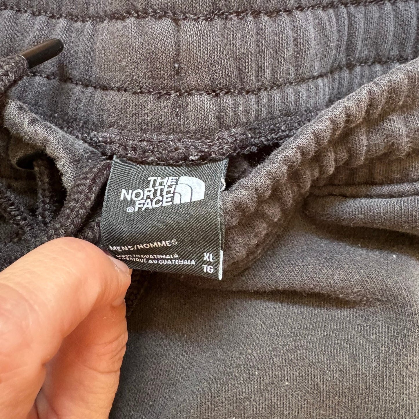 The North Face black elastic waistband yellow logo mens sweatpants SIZE XL