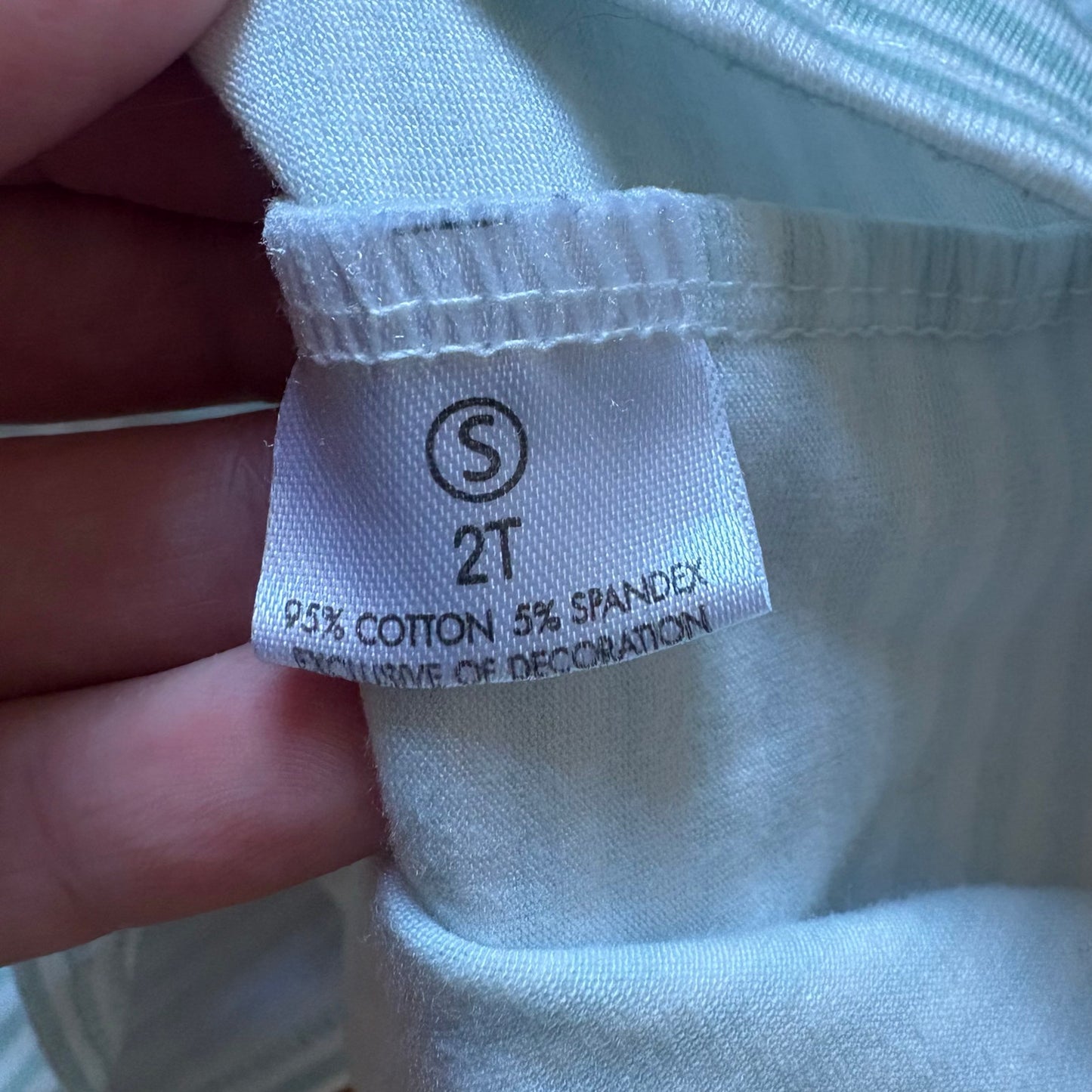 Simply 21 green white striped cross collar short sleeve boys shirt SIZE 2T