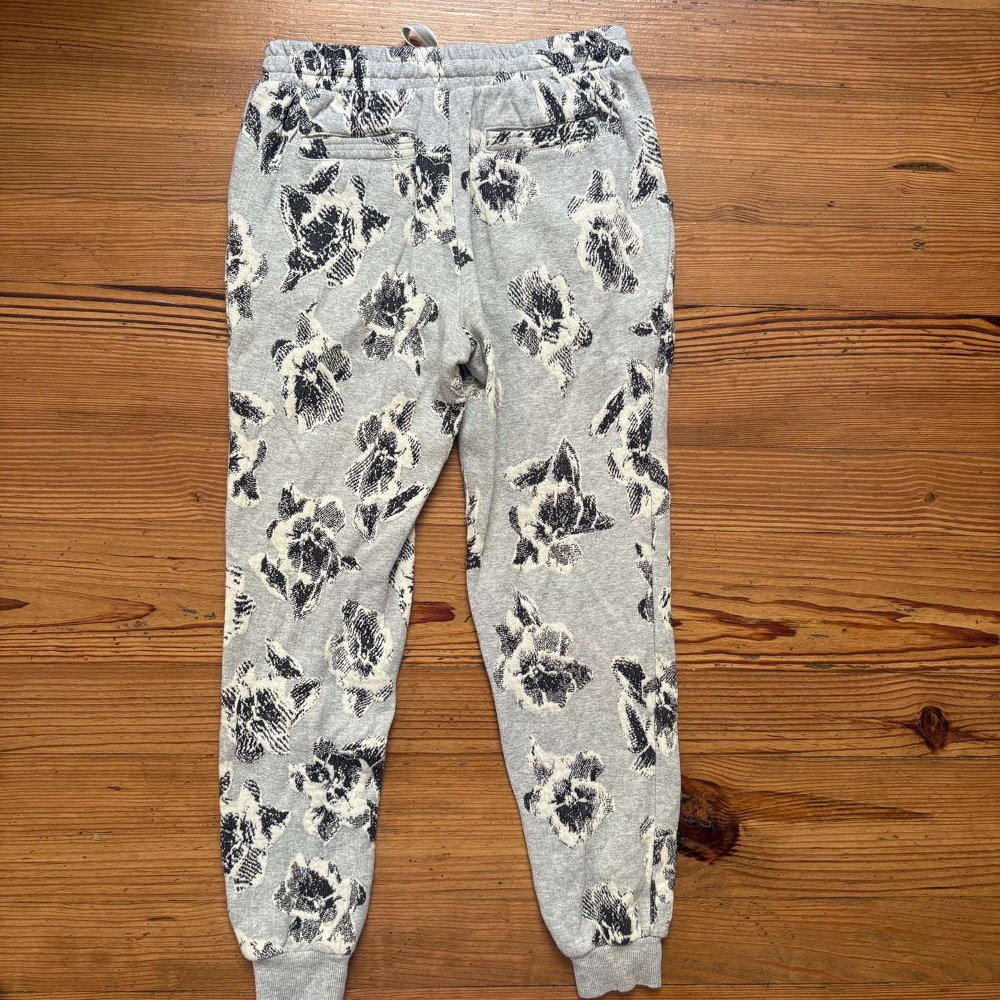 Anthropologie Saturday Sunday gray floral jogger sweatpants SIZE XS