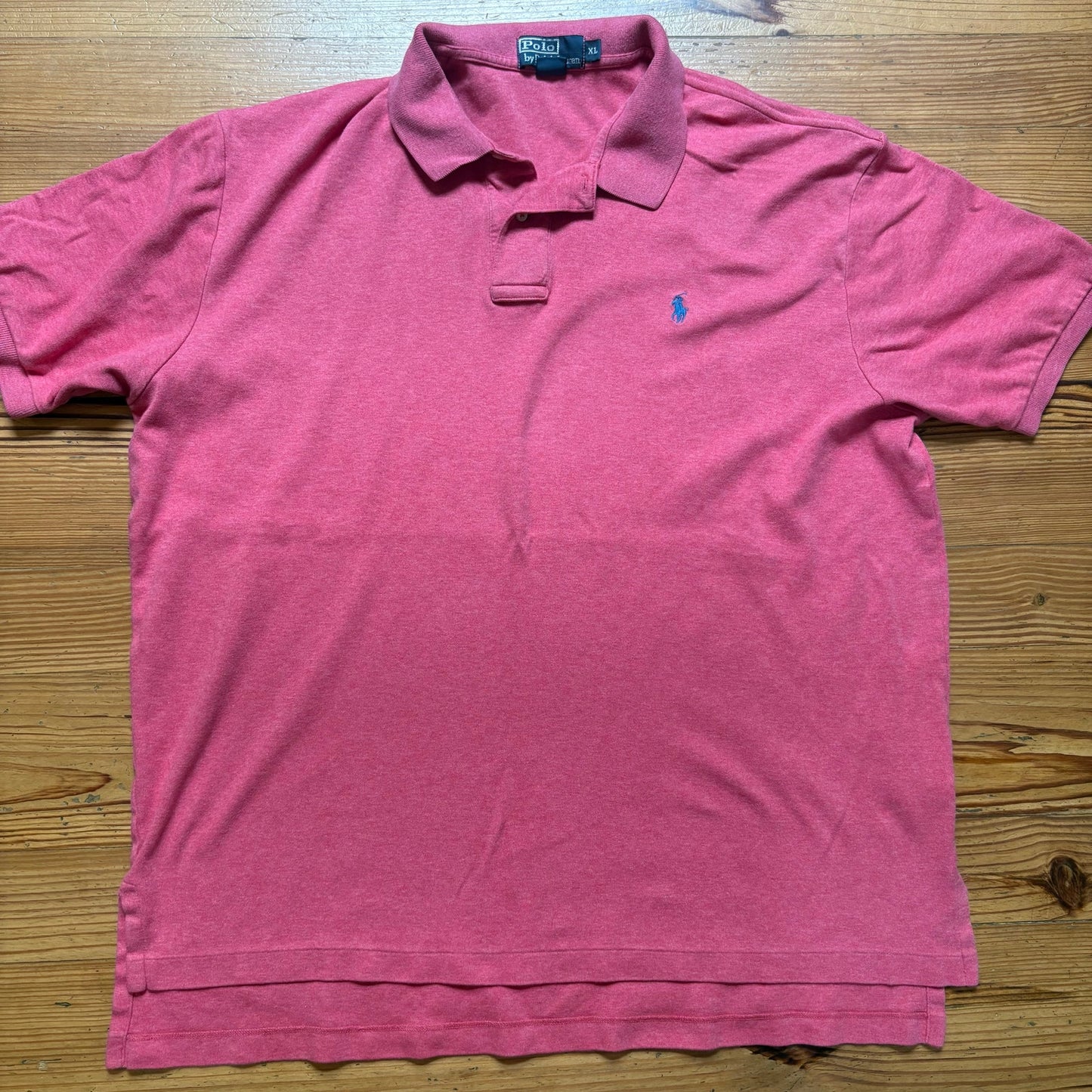 Polo Ralph Lauren pink salmon cotton short sleeve mens polo shirt SIZE XL