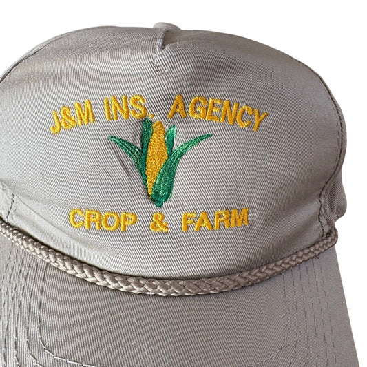 Corn crop and farm beige snap back baseball cap
