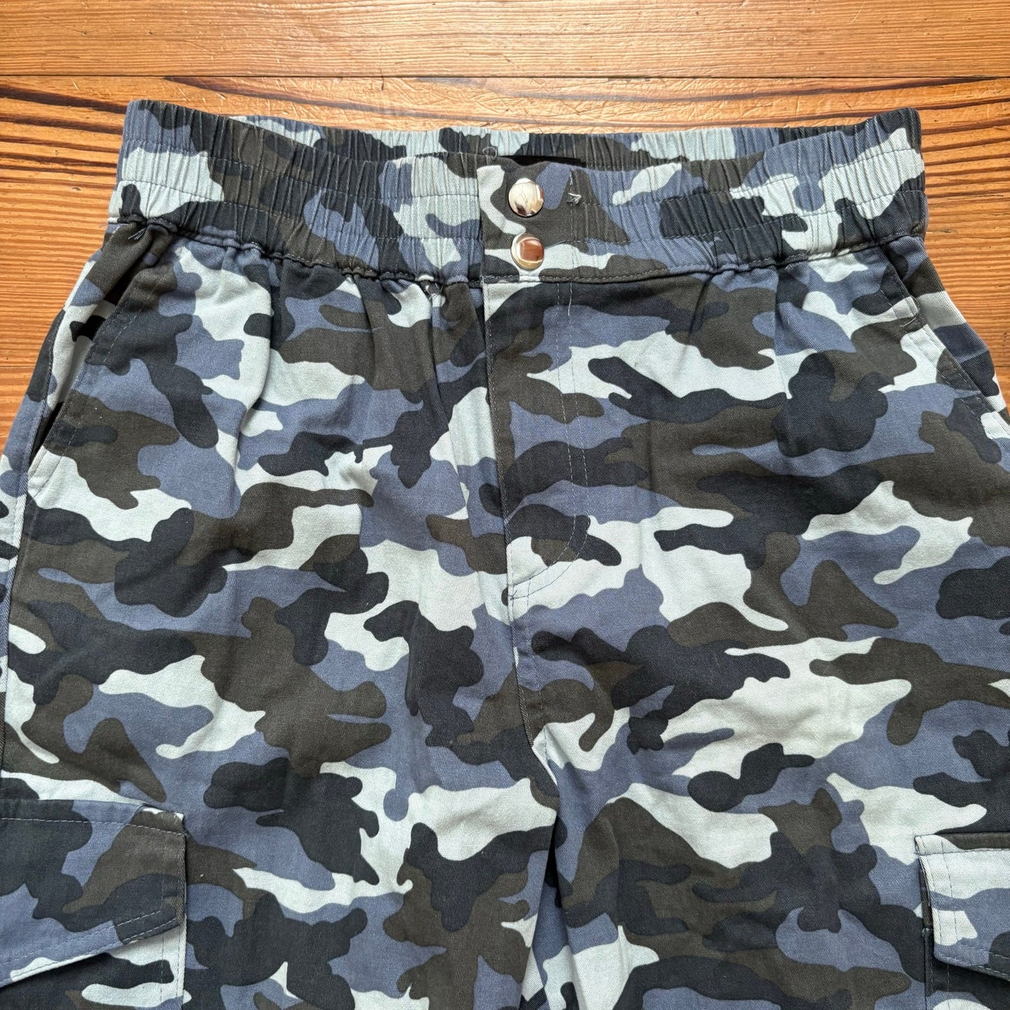 Almost Famous blue army camo print jogger pants SIZE M