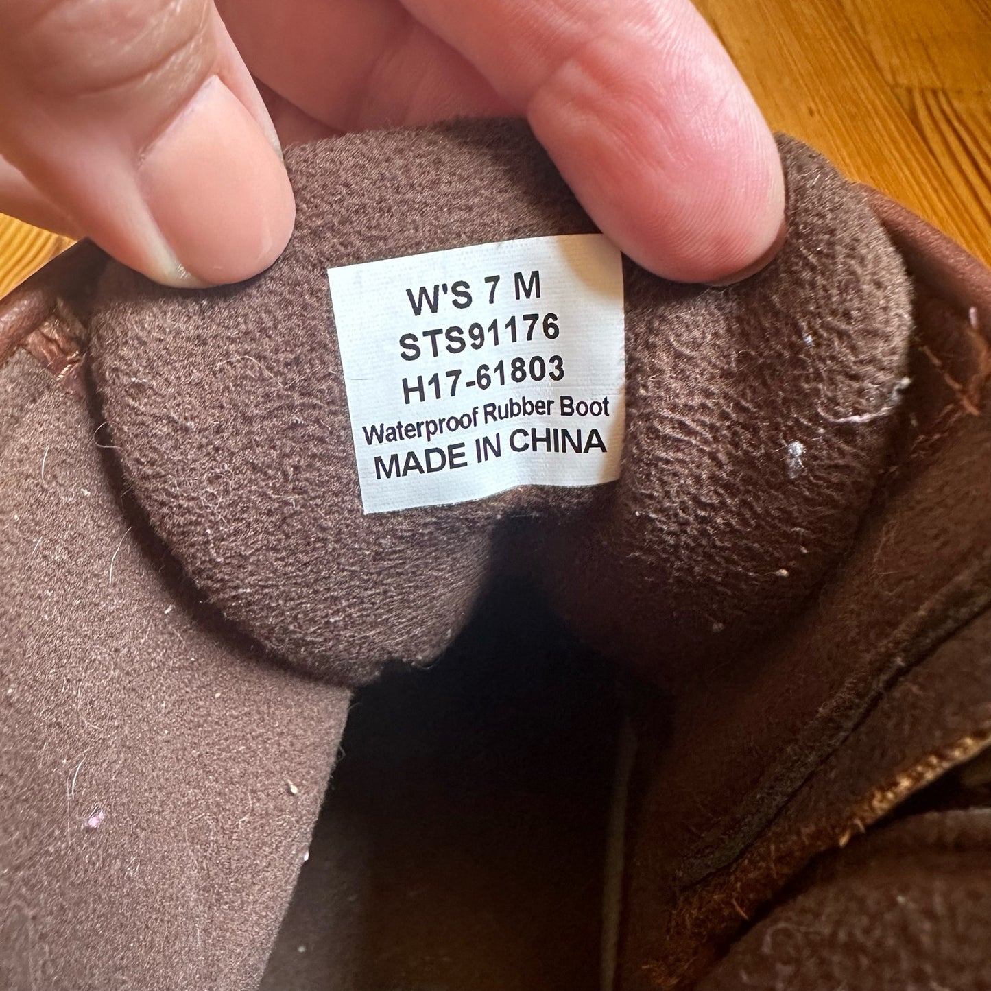 Sperry Saltwater brown leather rubber sole duck boot SIZE 7