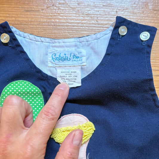 Funtasia! Too... 90s blue clown embroidered sleeveless shirt SIZE 2T