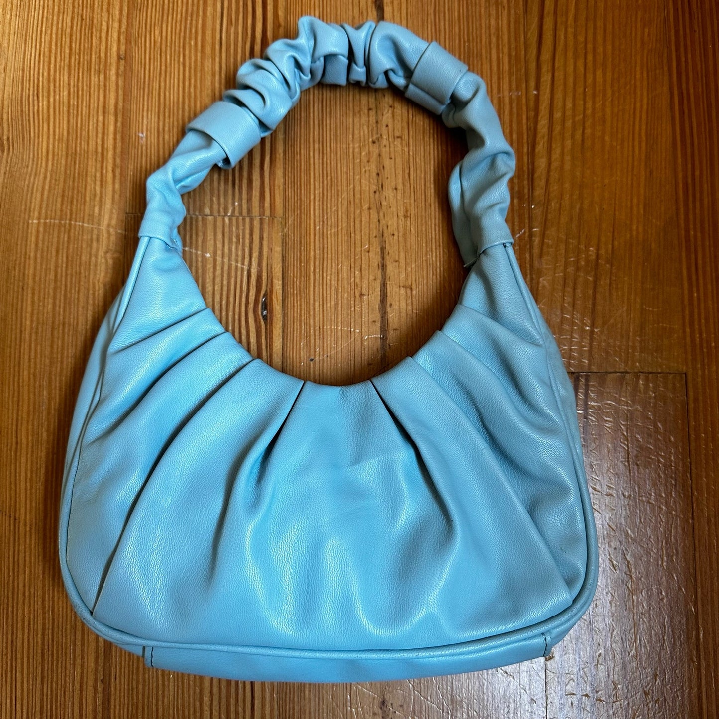 Olivia & Kate light blue faux leather mini shoulder bag