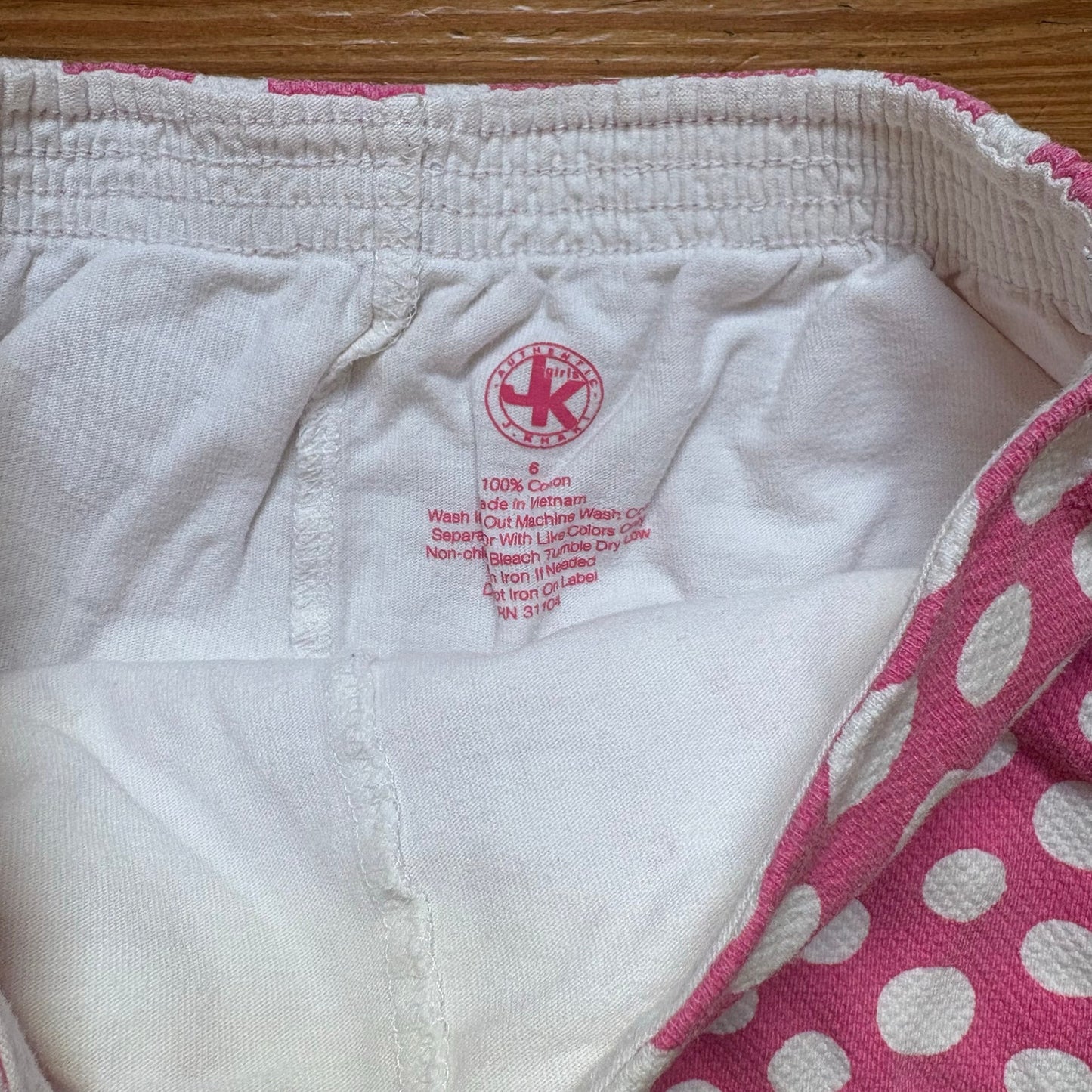 J. Khaki pink white polka dot ruffle tank skort girls set SIZE 6