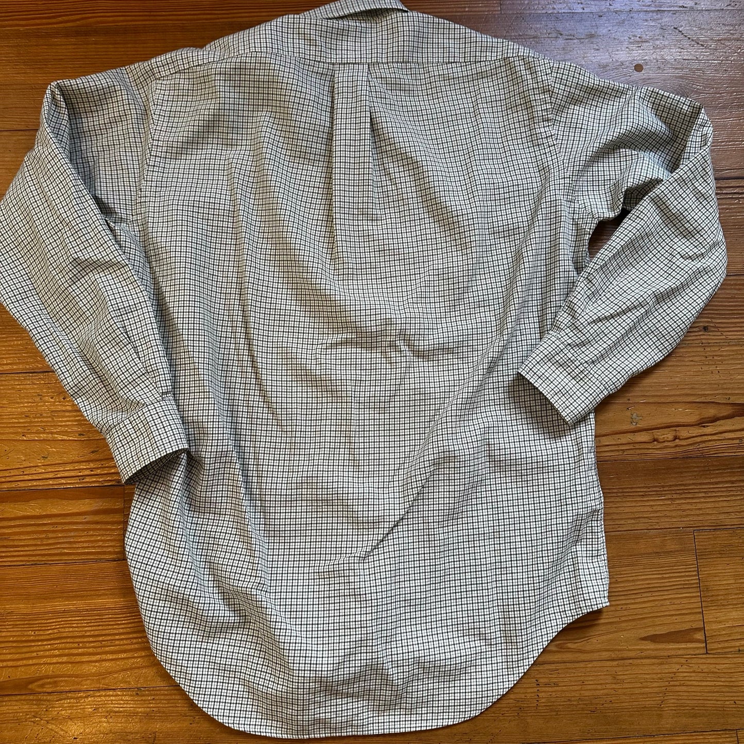 Ralph Lauren brown neutral checked long sleeve button up shirt SIZE M