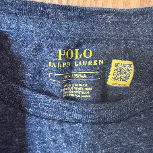 Polo Ralph Lauren dark gray long sleeve cotton mens shirt SIZE M