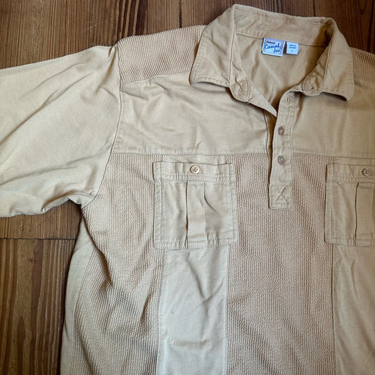 Vintage Casual Joe yellow short sleeve polo SIZE L