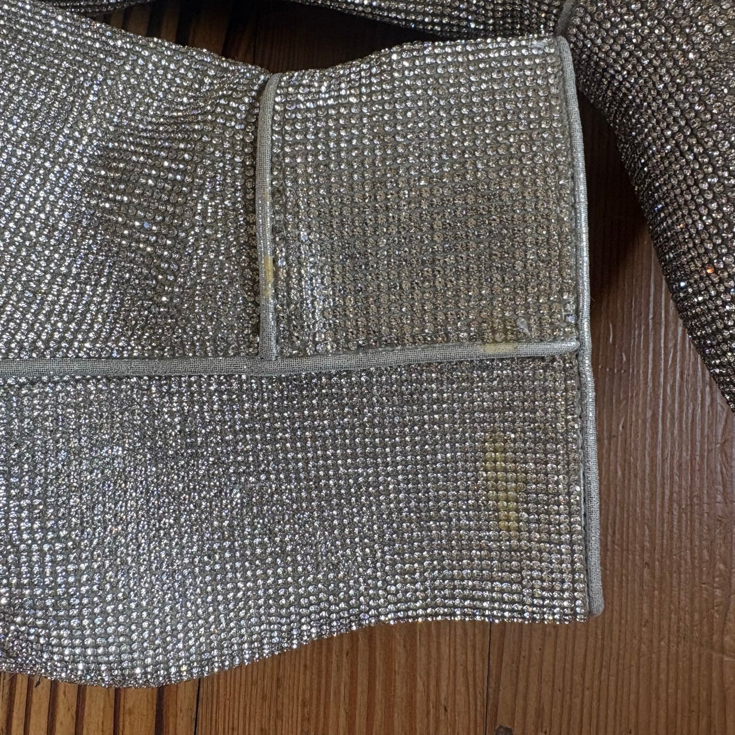 A New Day silver metallic studded jeweled heeled pointed toe booties SIZE 8
