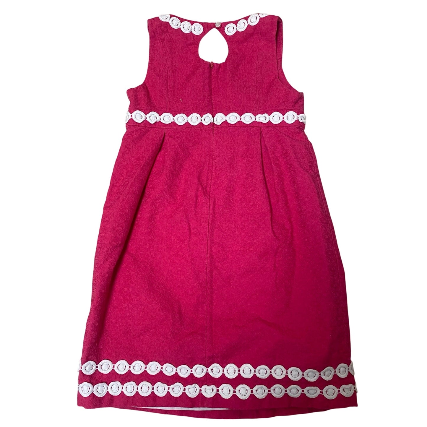 Lilly Pulitzer hot pink white circular tank girls dress SIZE 12