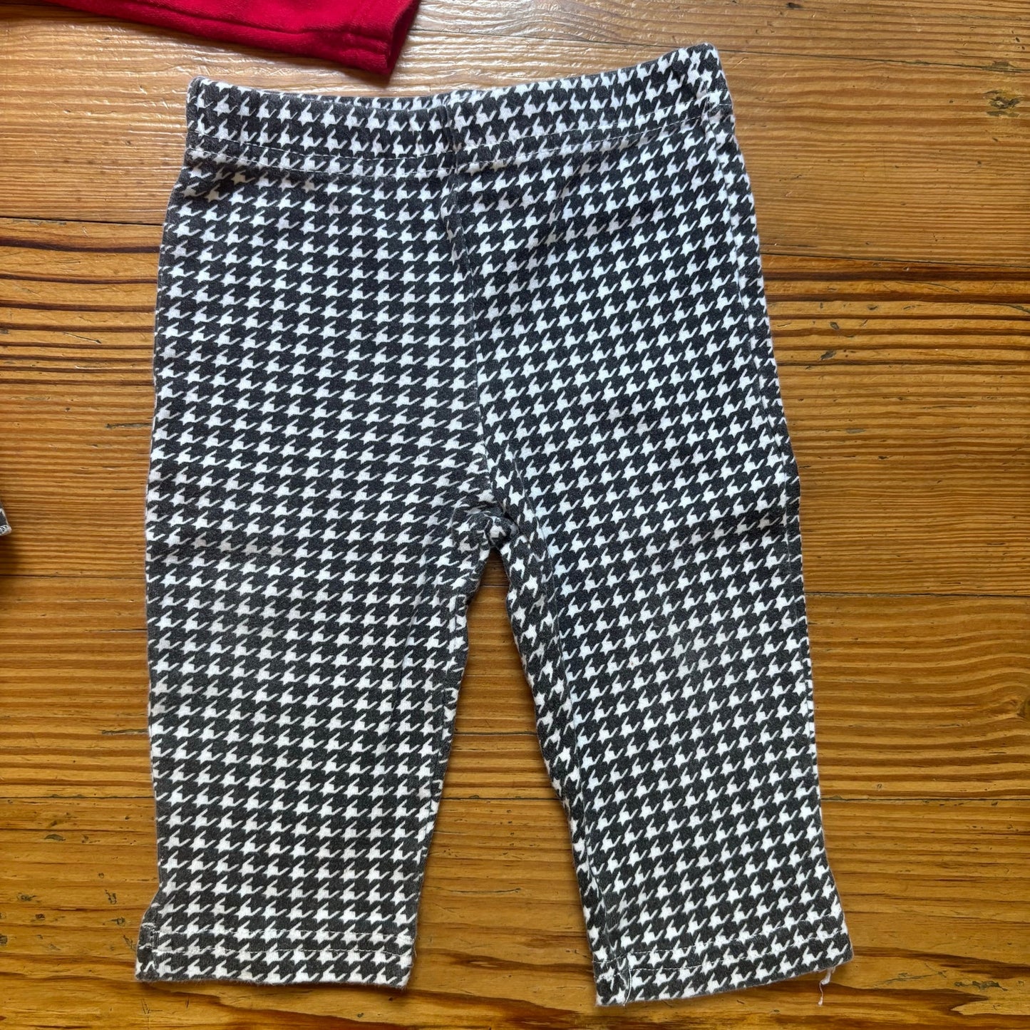 Nursery Rhyme vintage 90s red black white plaid scottie dog set SIZE 9M