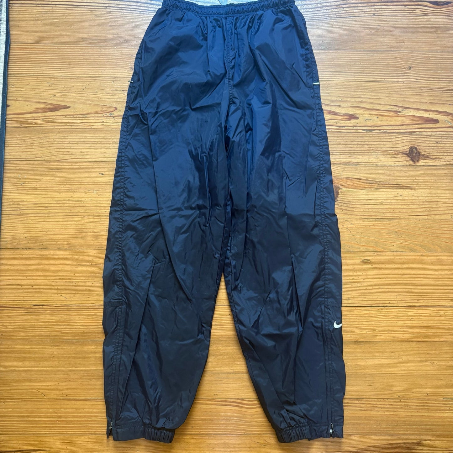 Nike y2k navy elastic waistband parachute windbreaker pants SIZE M