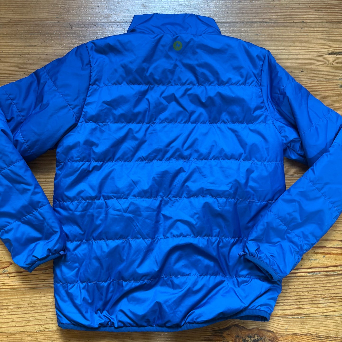 Marmot royal blue puffer full zip high neck boys jacket SIZE XL