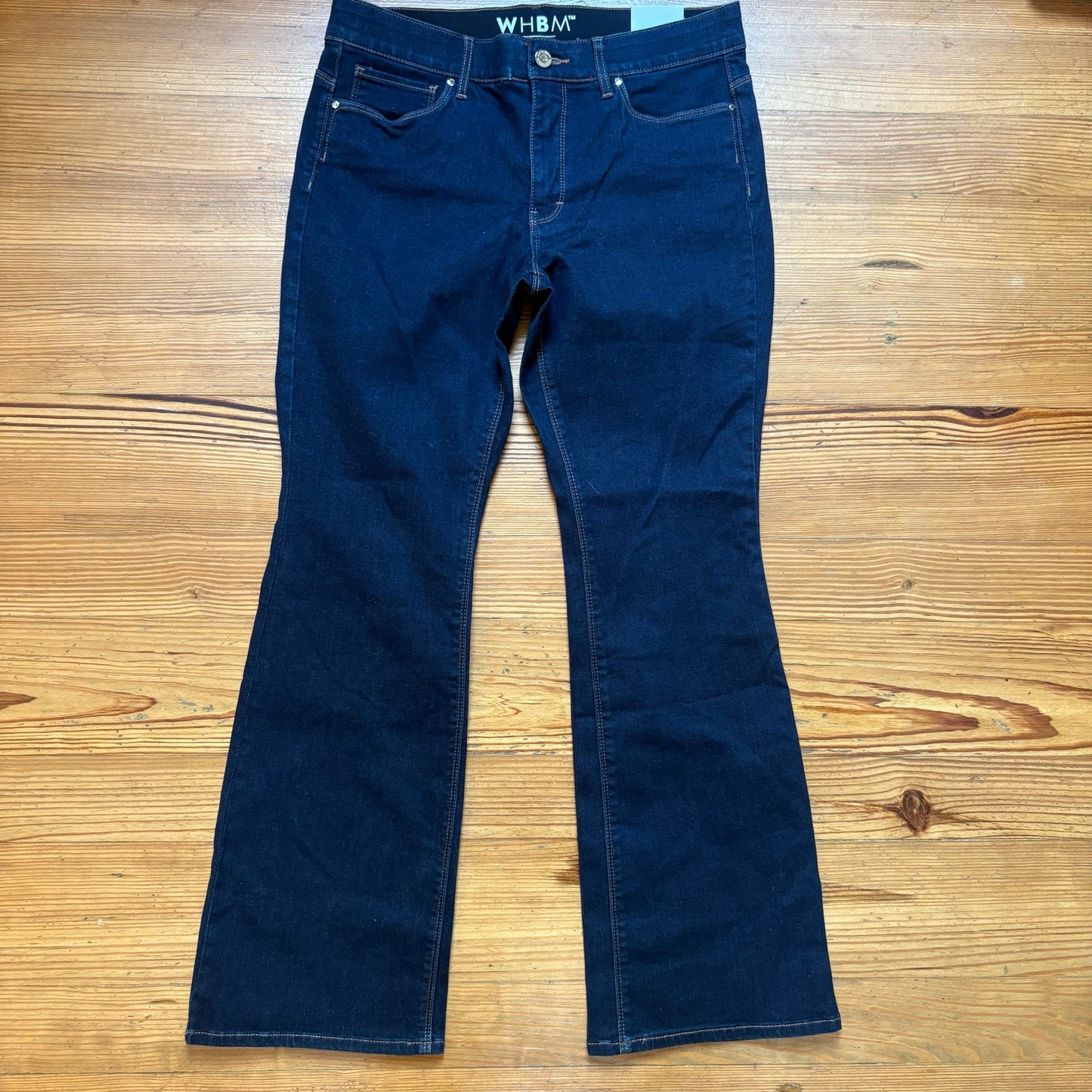NWT White House Black Market dark wash mid rise skinny flare SIZE 10S
