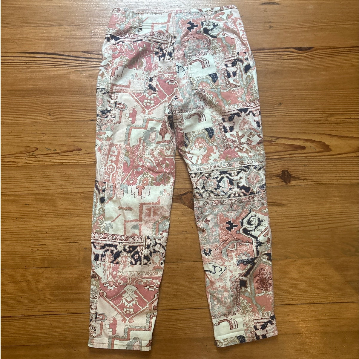 Anthropologie pink beige Wanderer high rise relaxed straight leg jeans SIZE 28