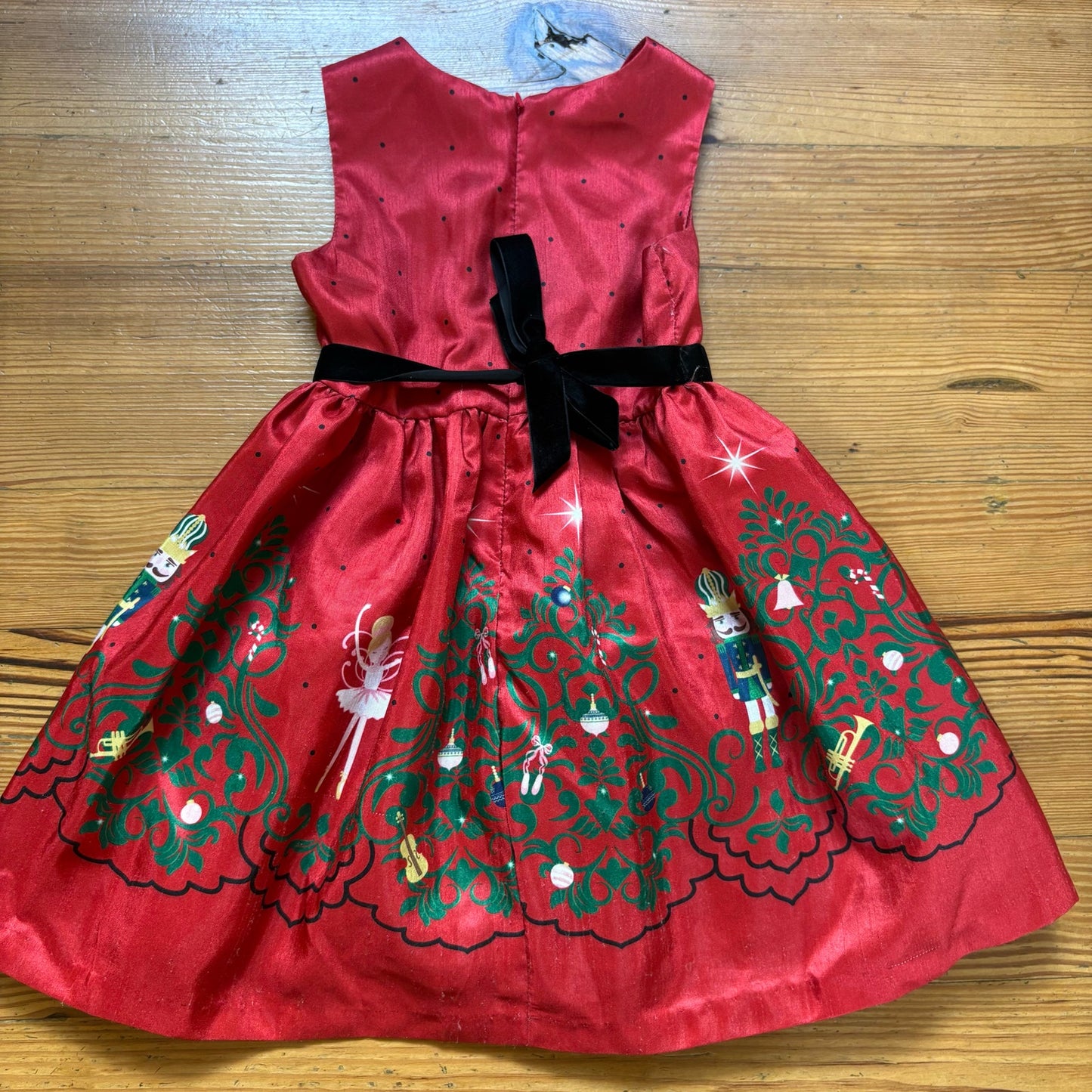 Bonnie Jean red Nutcracker themed sleeveless dress SIZE 4