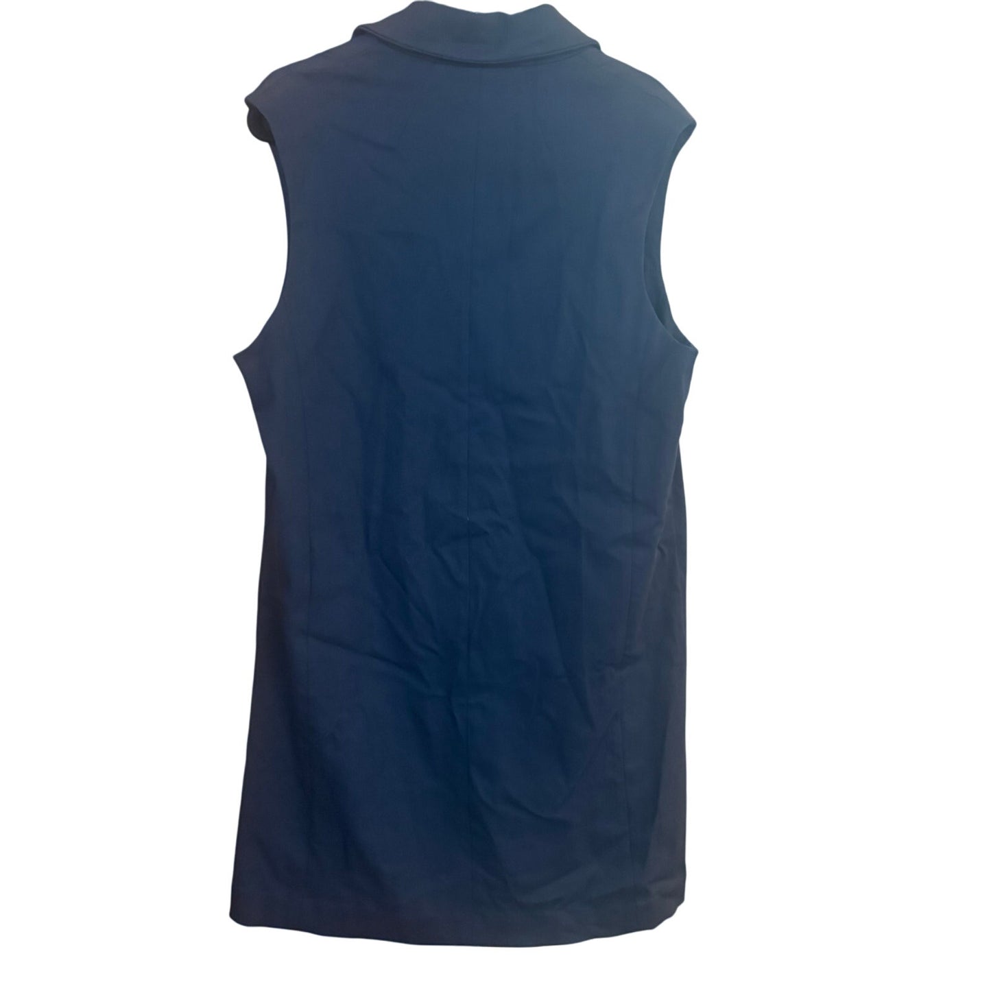 NWT Gretchen Scott Banker's dark navy blue sleeveless long vest SIZE L